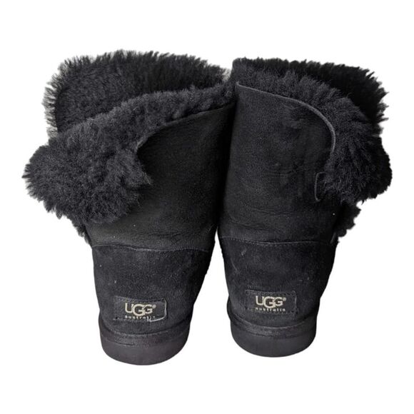 UGG Bailey Button 'Black' Winter Boot Size 9 - Picture 5 of 9